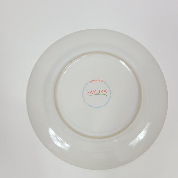 Sakura Garden Cats Fiddlestix Salad Plate - Adorable Cat Design - Picture 2 of 2